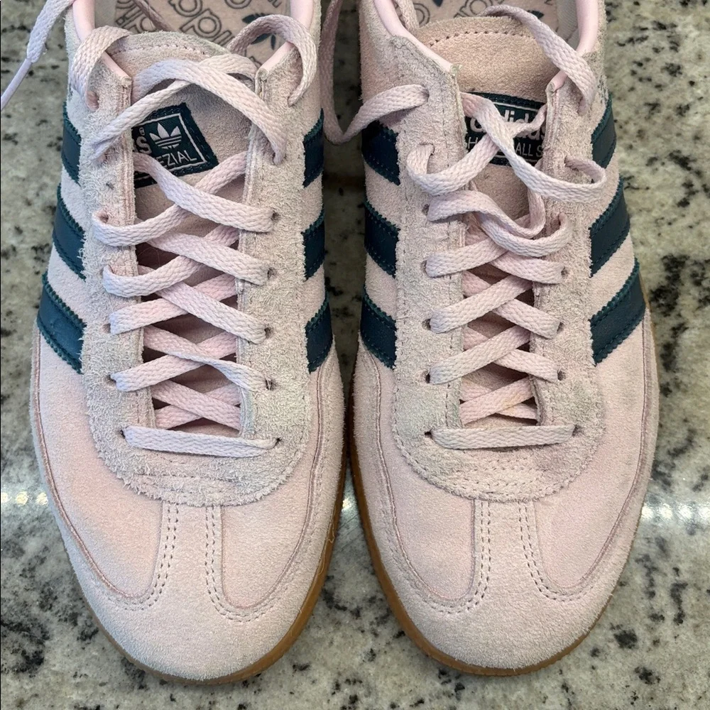 Adidas Pink Suede Spezial with navy Stripes size 9 - Picture 10 of 13